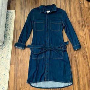 Tie Waist Denim Dress
